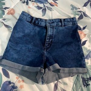 High wasted jean shorts